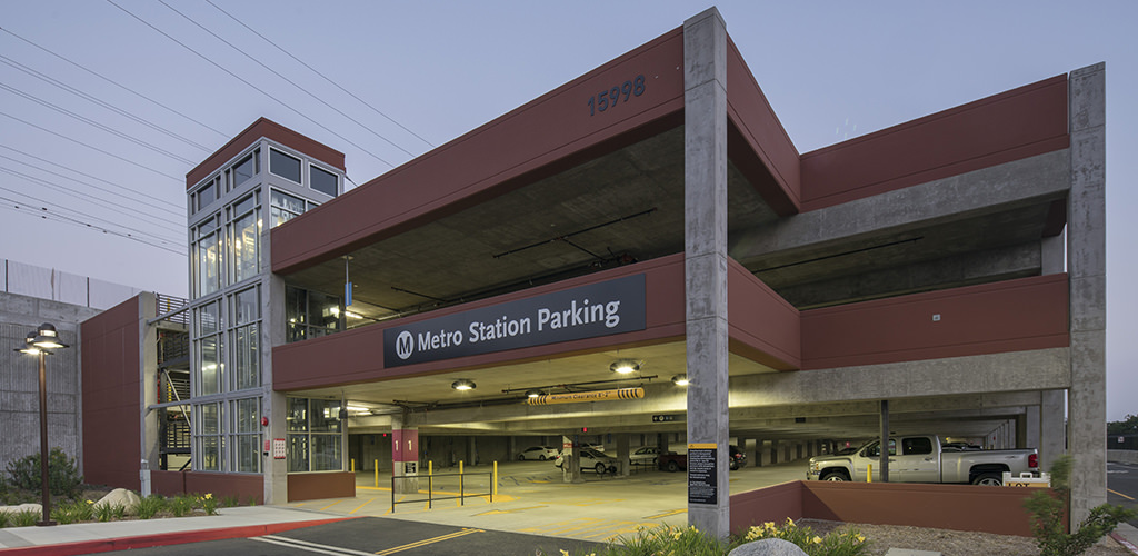 Slideshow image for Metro L Line (Gold) Irwindale Station Parking Structure